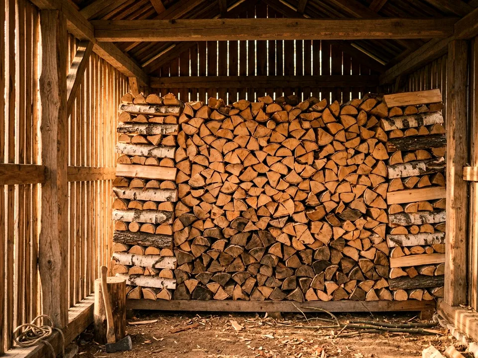 Круговая поленница holzhausen, Горки Ленинские, проезд Озёрная, 30